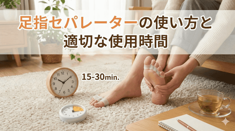 足指セパレーターの使い方と適切な使用時間