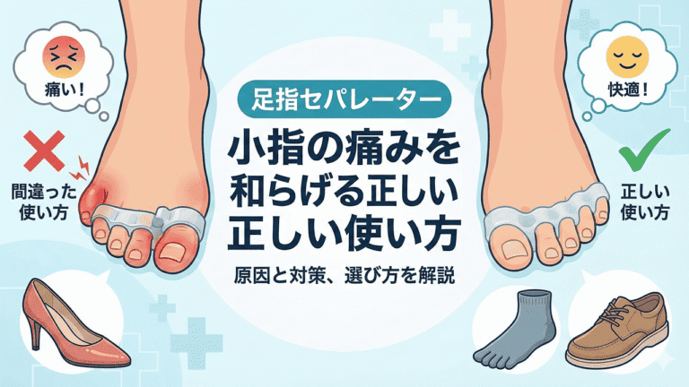 足指セパレーターによる小指の痛みを和らげる正しい使い方