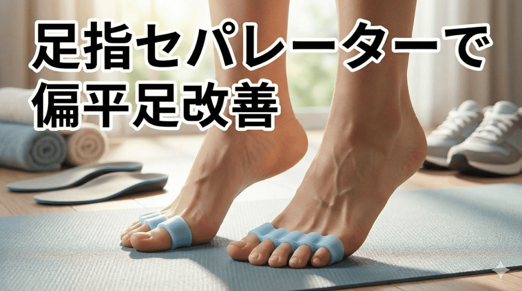 足指セパレーターで偏平足改善
