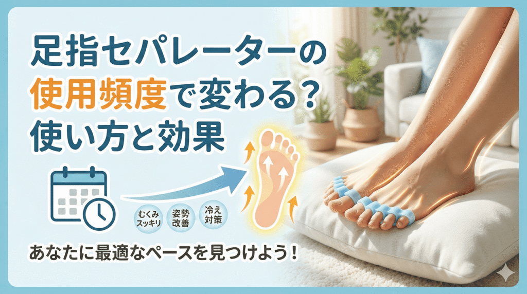 足指セパレーターの使用頻度で変わる？使い方と効果