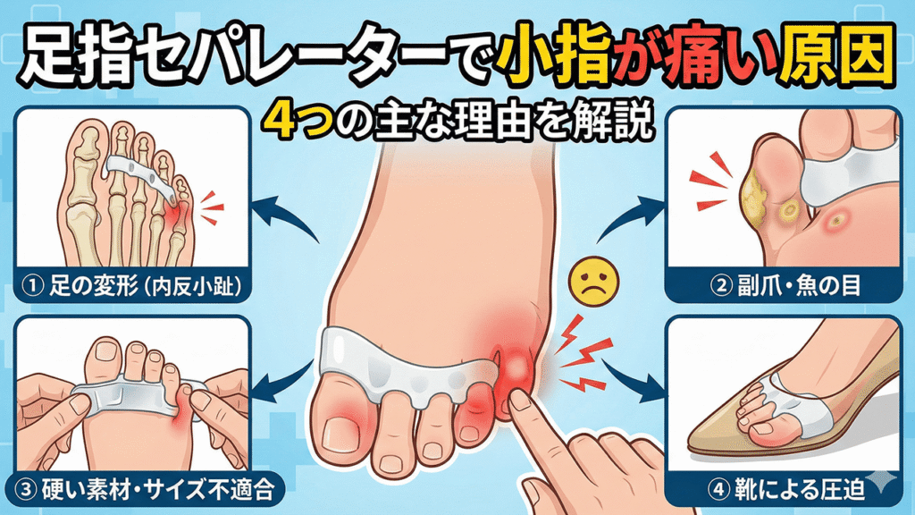 足指セパレーターで小指が痛い原因
