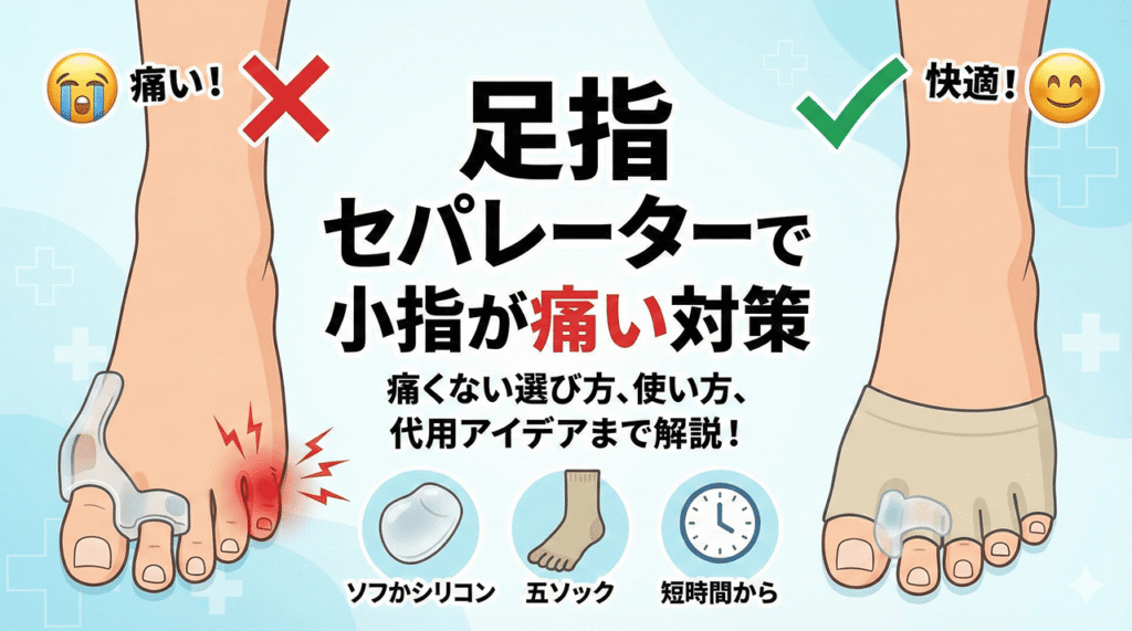 足指セパレーターで小指が痛い対策