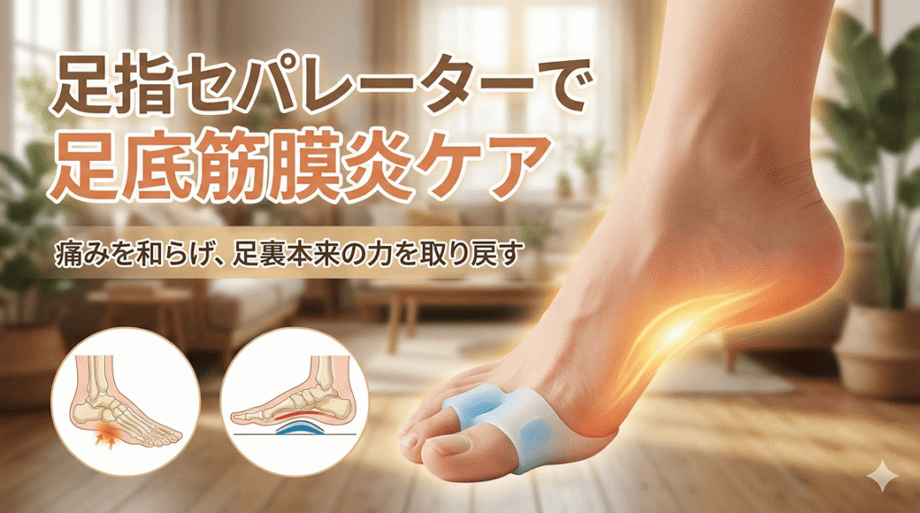 足指セパレーターで足底筋膜炎ケア