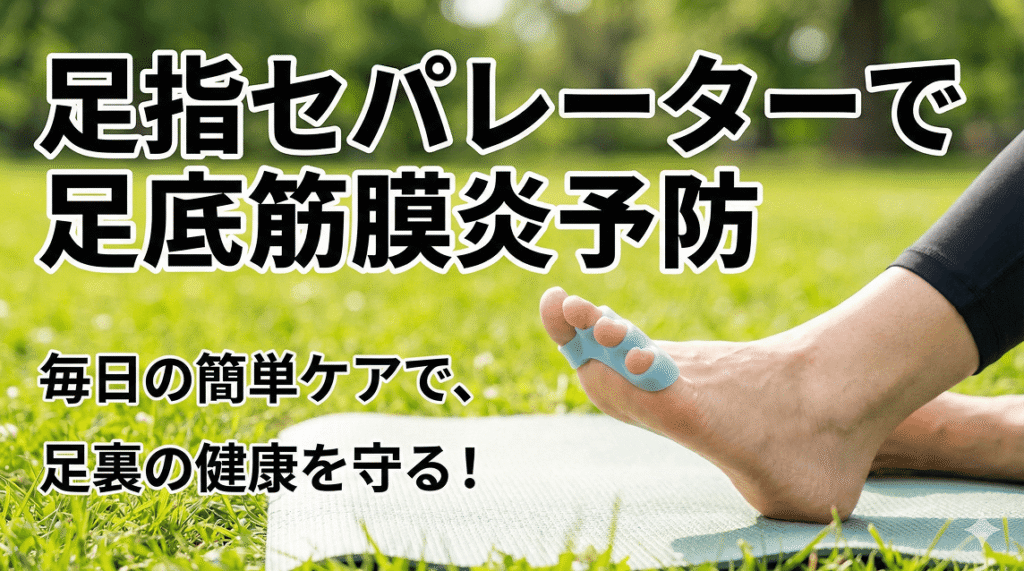 足指セパレーターで足底筋膜炎予防