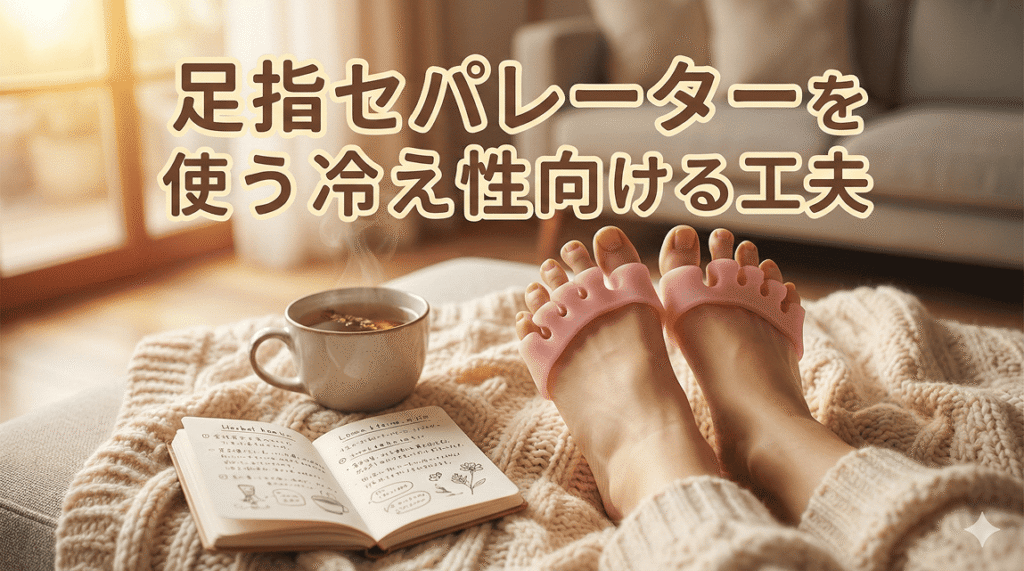 足指セパレーターを使う冷え性向け工夫