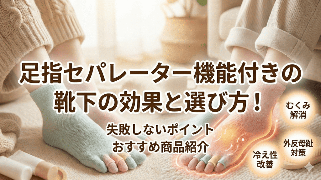 足指セパレーター機能付きの靴下の効果と失敗しない選び方