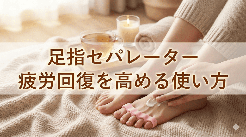 足指セパレーター疲労回復を高める使い方